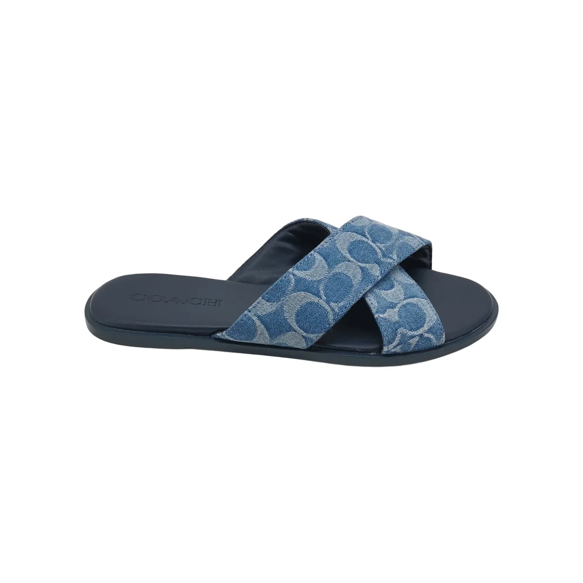Coach Signature Canvas Slides, Blue