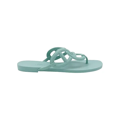 Hermès Egerie Thong Sandals, Green