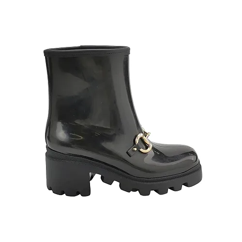 Gucci Horsebit Block-Heel Ankle Boots