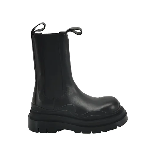 Bottega Veneta Tire Ankle Boots, Black