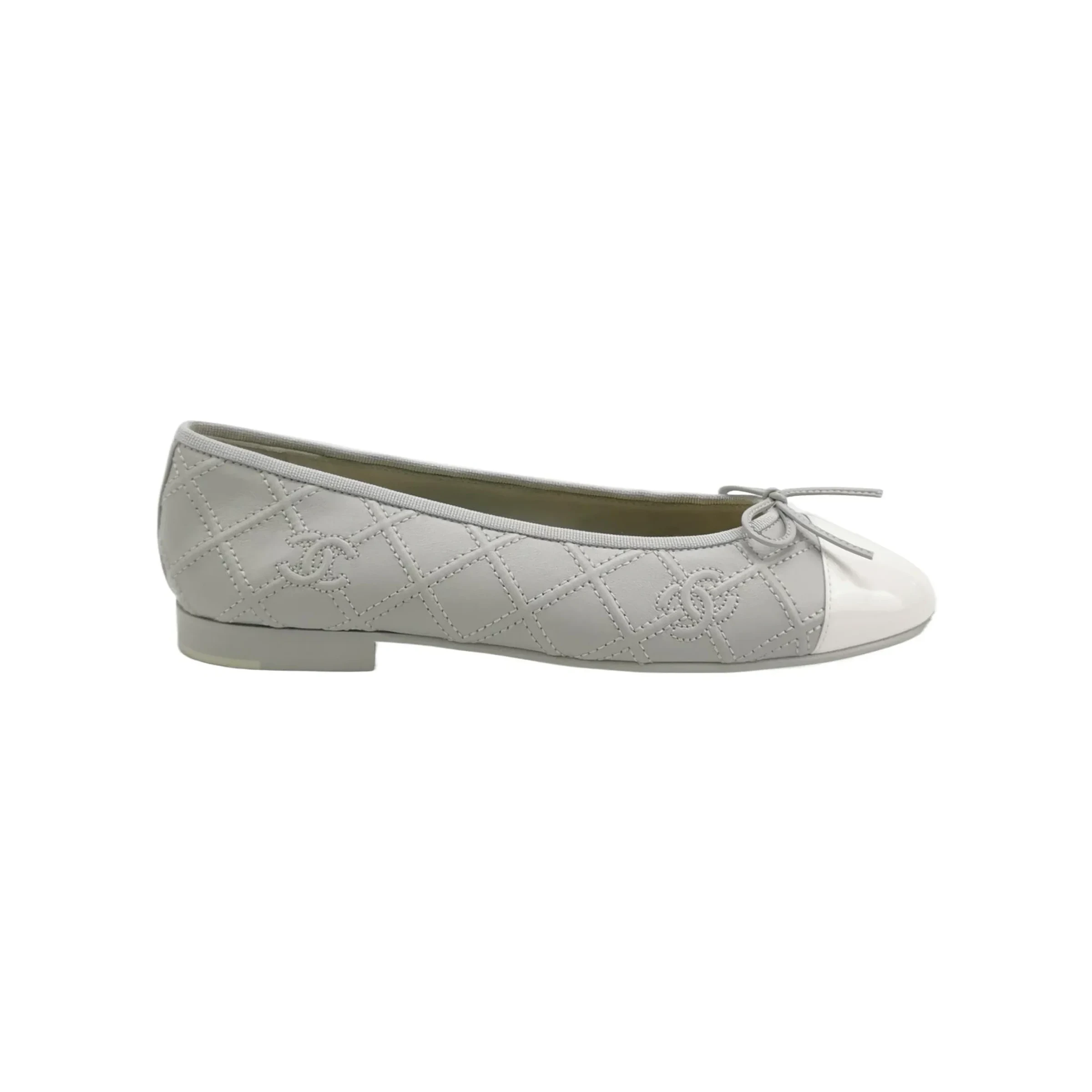Chanel Two-Tone Cap-Toe Flats