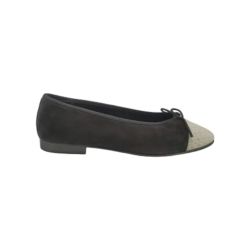 Chanel Bow Flats, Black Suede