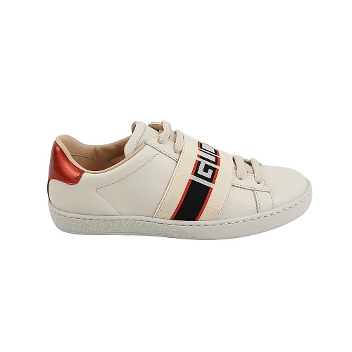 Gucci Ace Sneakers, Calfskin Band