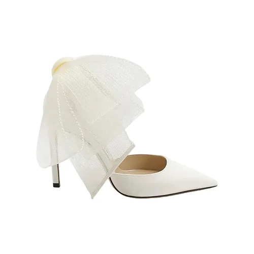 Jimmy Choo Bow Stiletto Pumps, White