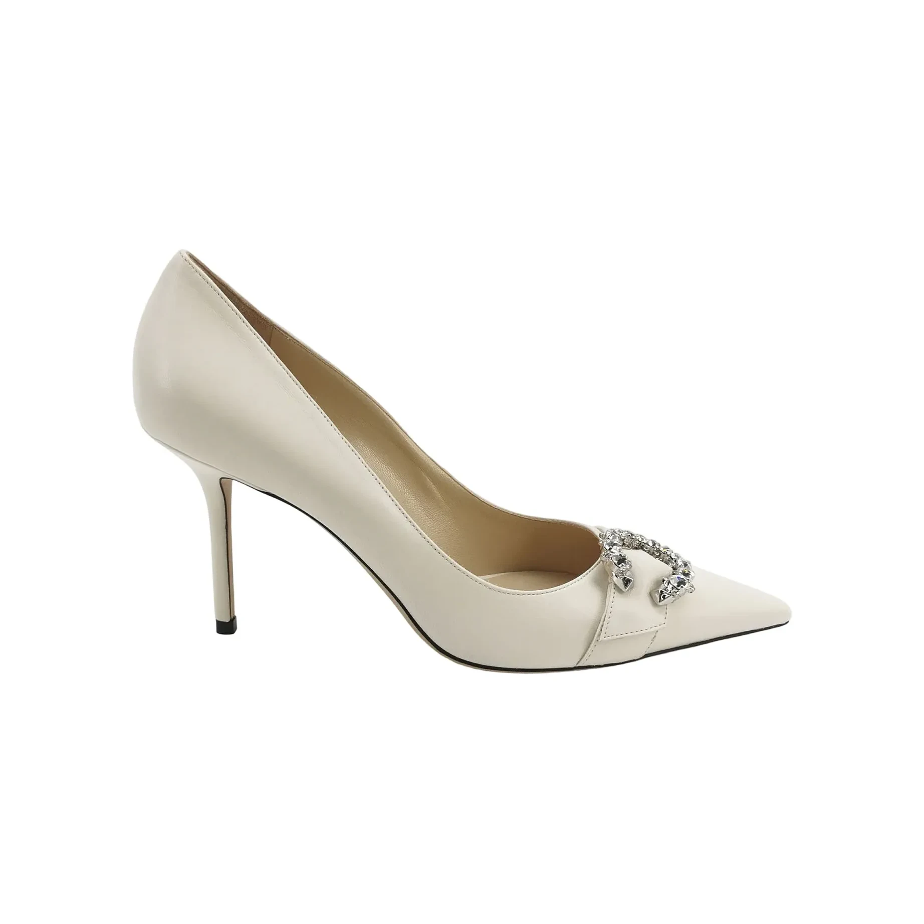 Jimmy Choo Crystal Stiletto Pumps, White