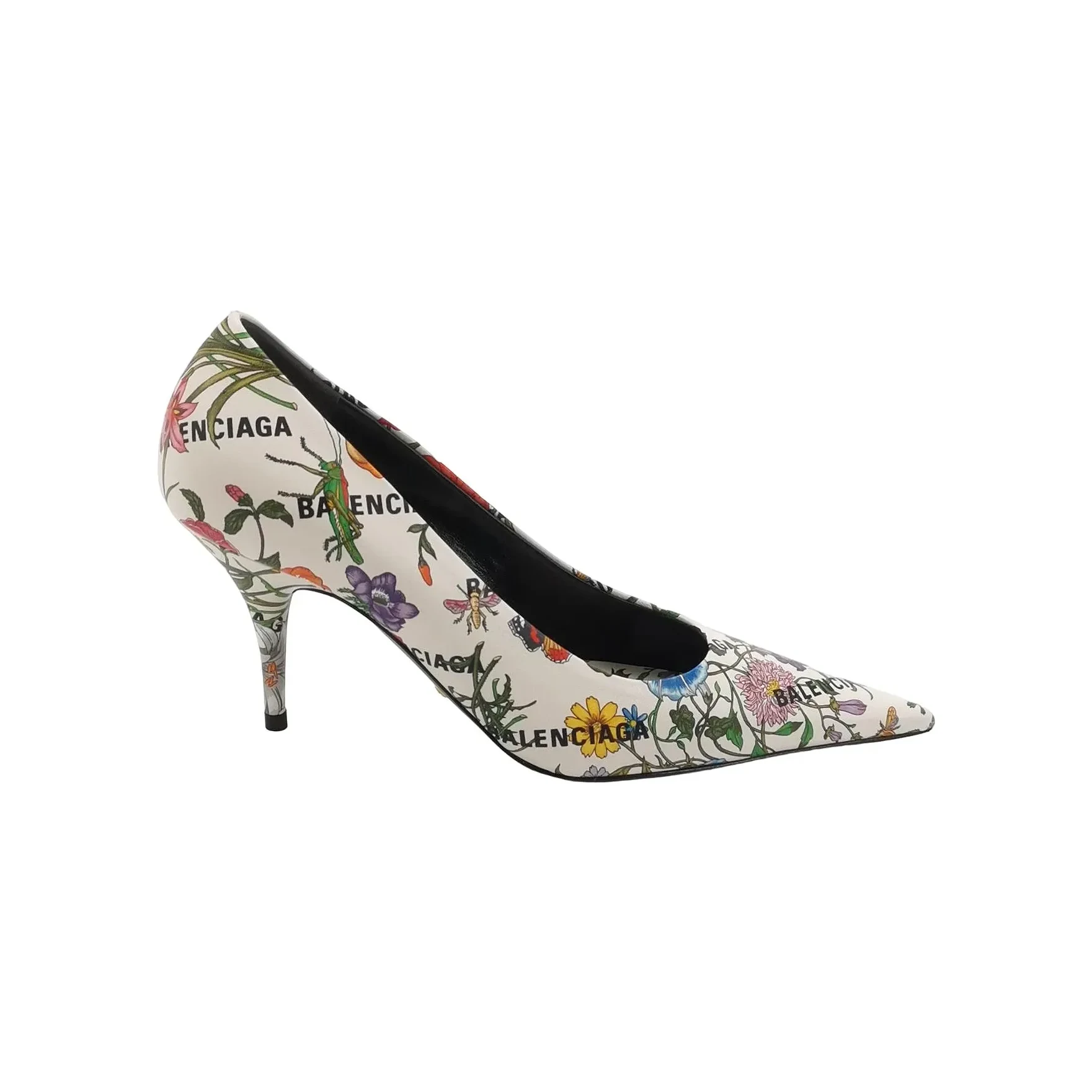 Gucci x Balenciaga Floral Pumps, White