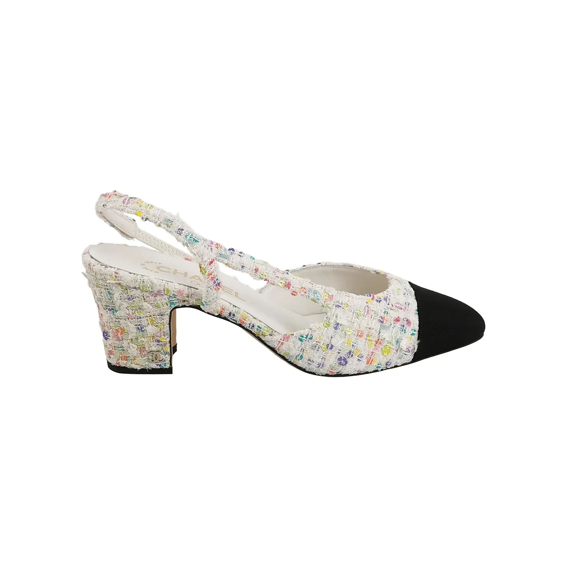 Chanel Double-C Block-Heel Pumps, Colourblock