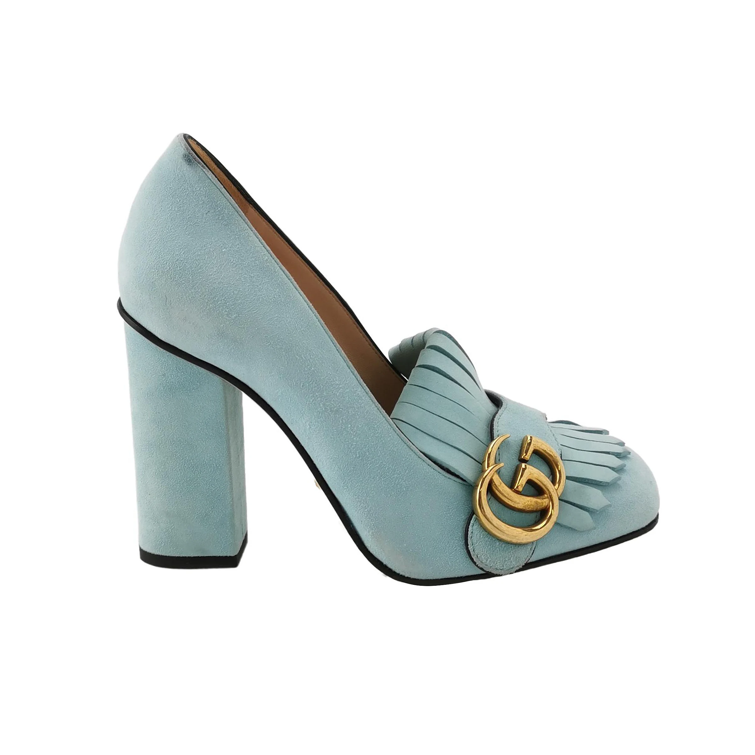 Gucci GG Marmont Fringed Pumps