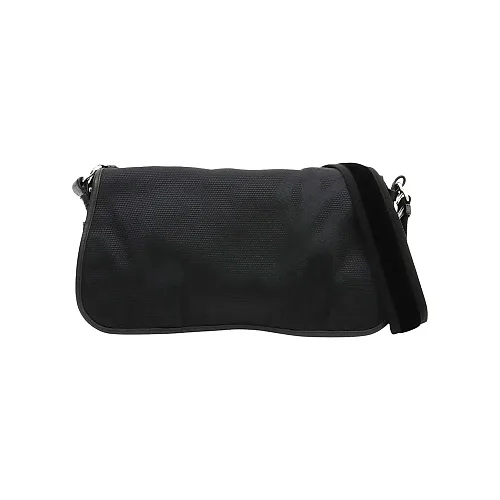 Nylon Logo Shoulder Bag Black