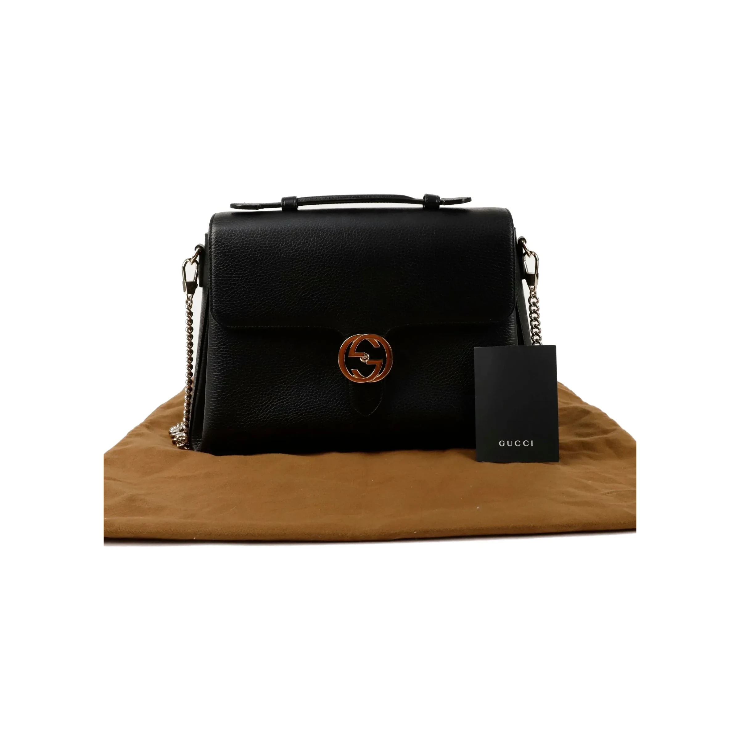 Interlocking Top Handle Tote Shoulder Bag