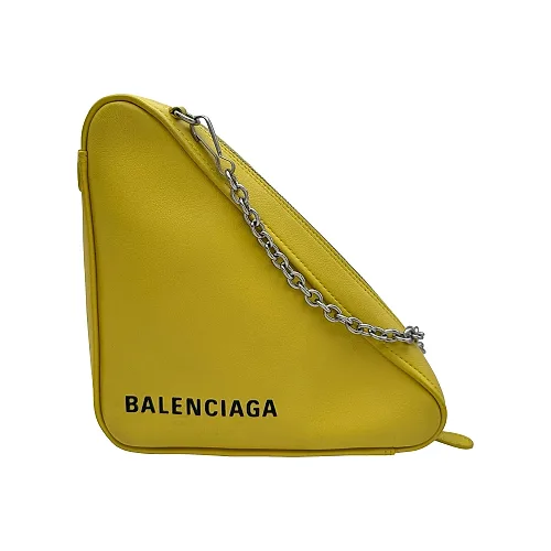 Logo Print Triangle Chain Shoulder Bag