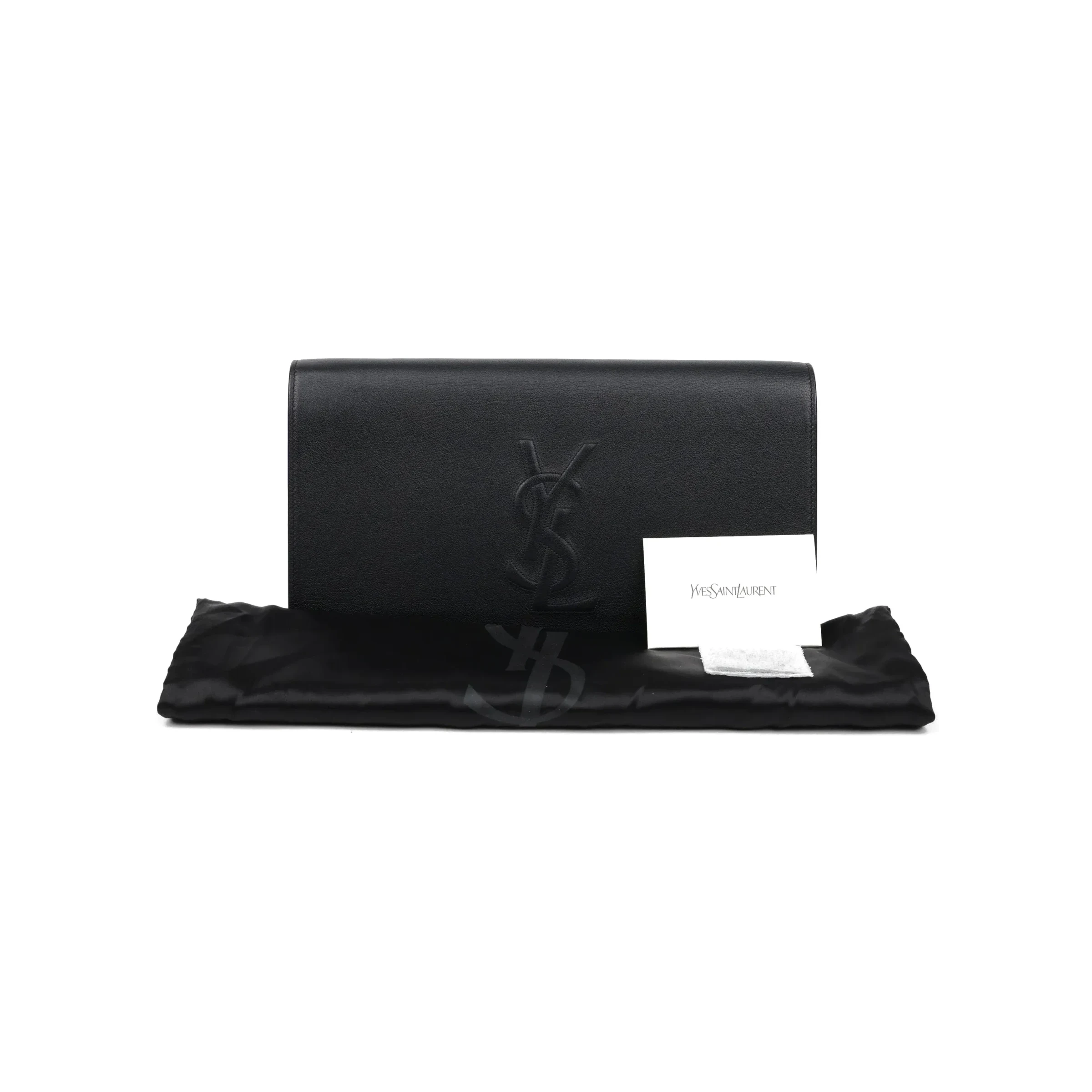 Leather Clutch Bag Black