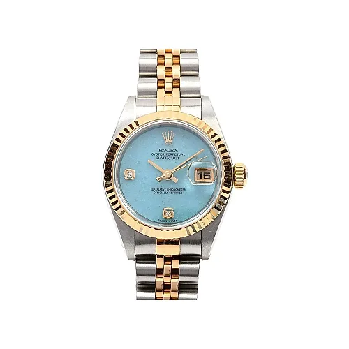 circa 1998-1999 2P Diamond Datejust 26mm 79173 Automatic Blue Jadeite Wristwatch