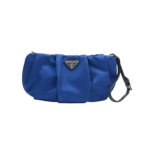 Logo Plate Strap Pouch Blue Other Bags