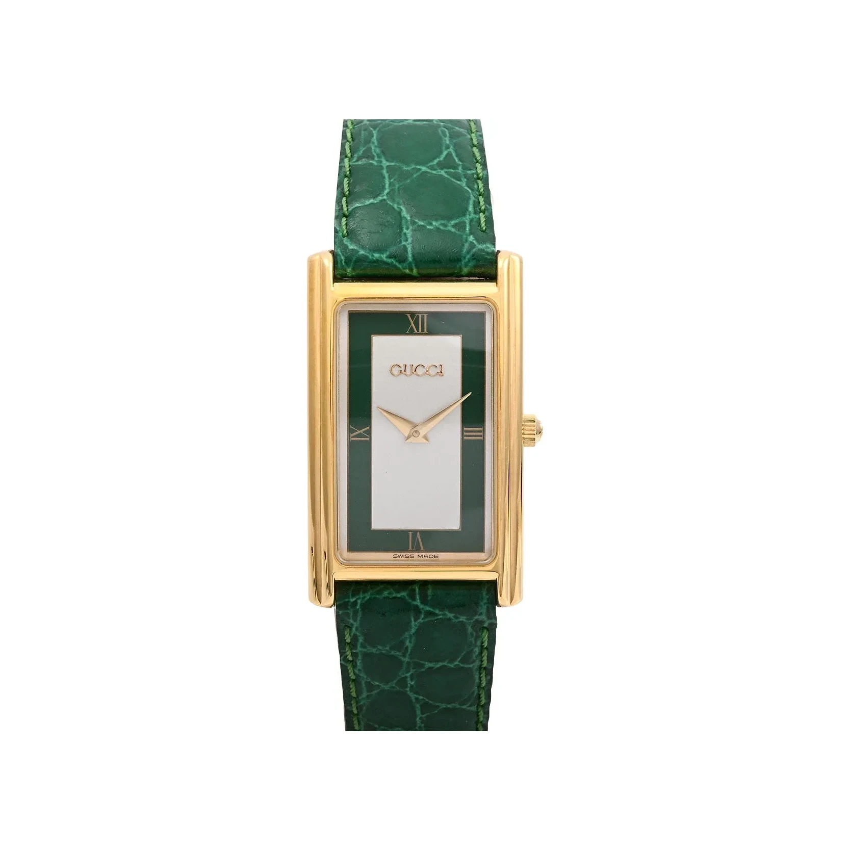 Rectangular Watch 2600M Quartz Silver/Green
