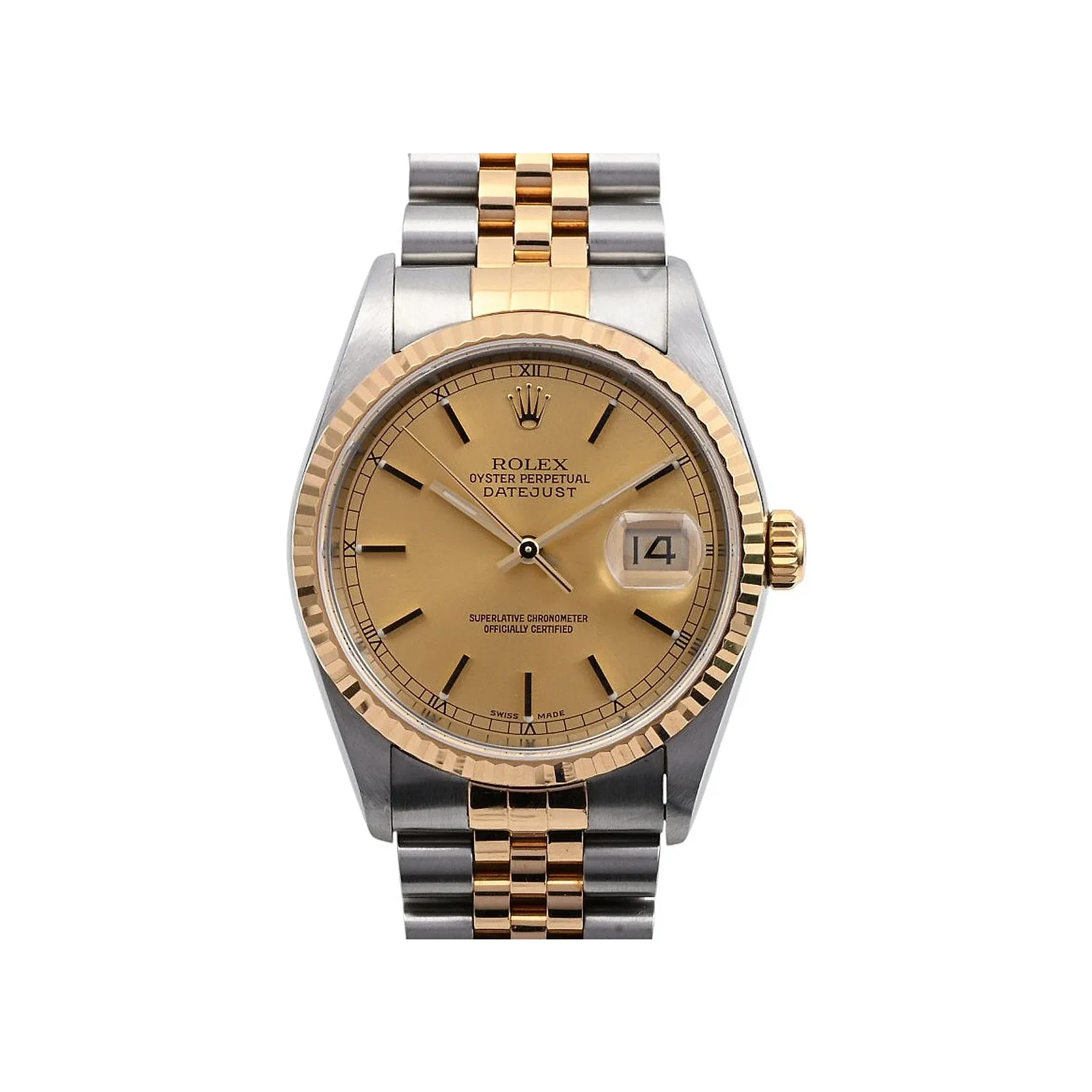 2002 Datejust 36mm 16233 Automatic Gold Watch