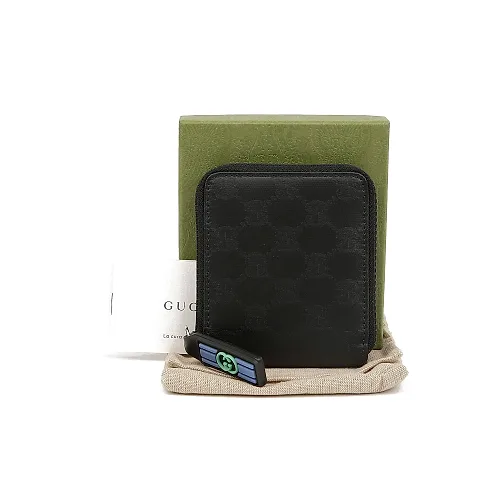 GG Crystal Zipper Wallet