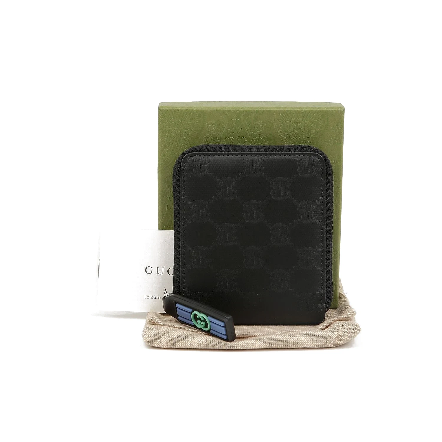 GG Crystal Zipper Wallet