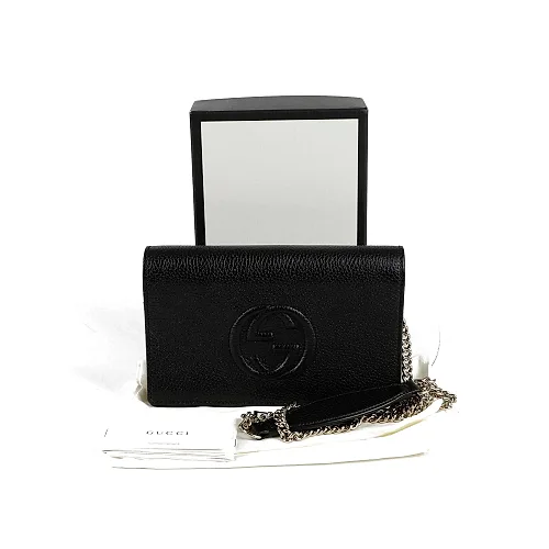 Interlocking Soho Chain Shoulder Crossbody Bag