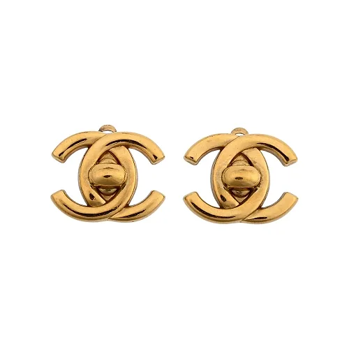 1996 CC Turn-Lock Earrings Gold
