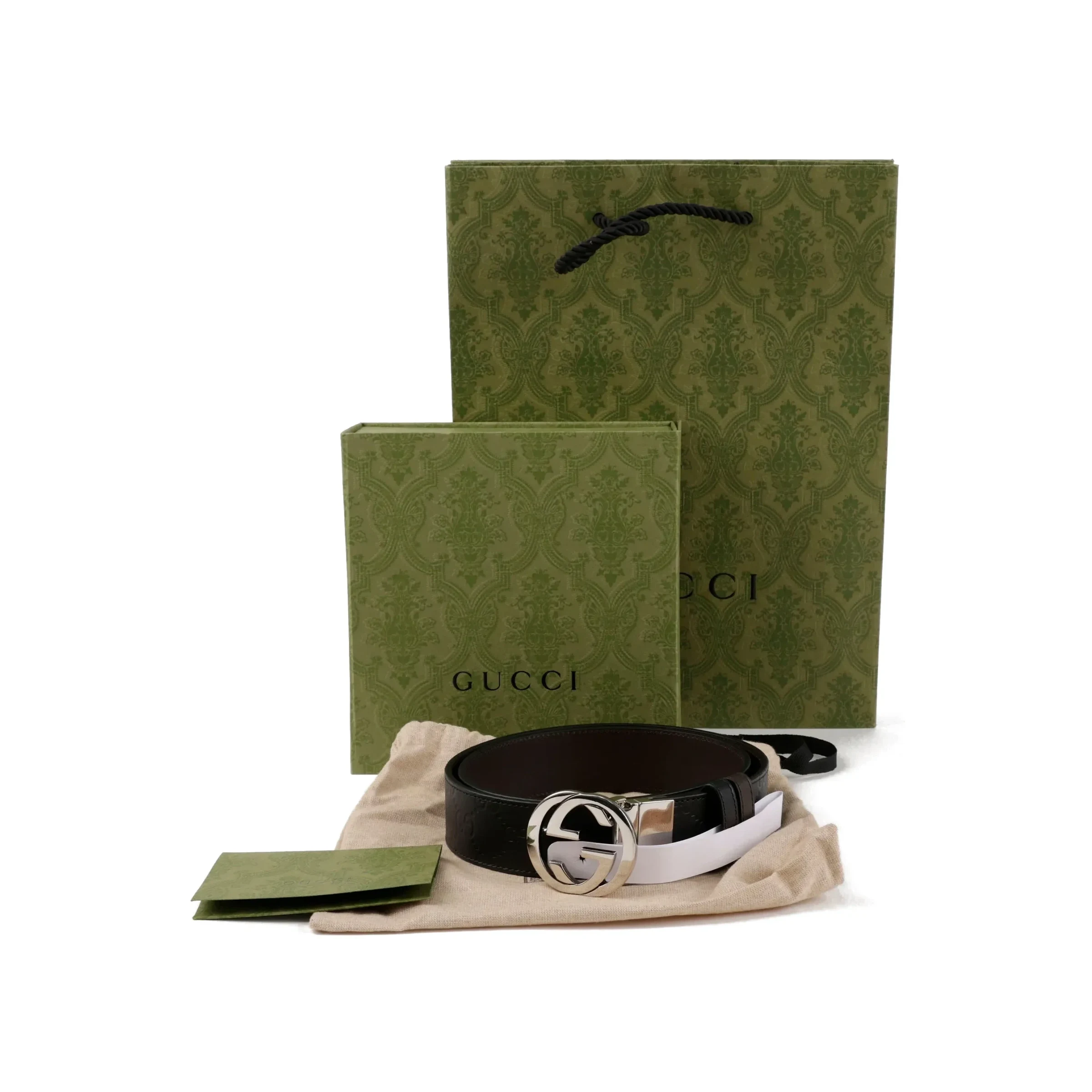 Leather Interlocking Belt Black