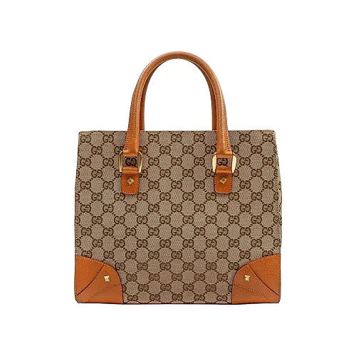 Canvas GG Pattern Handbag Beige/Brown