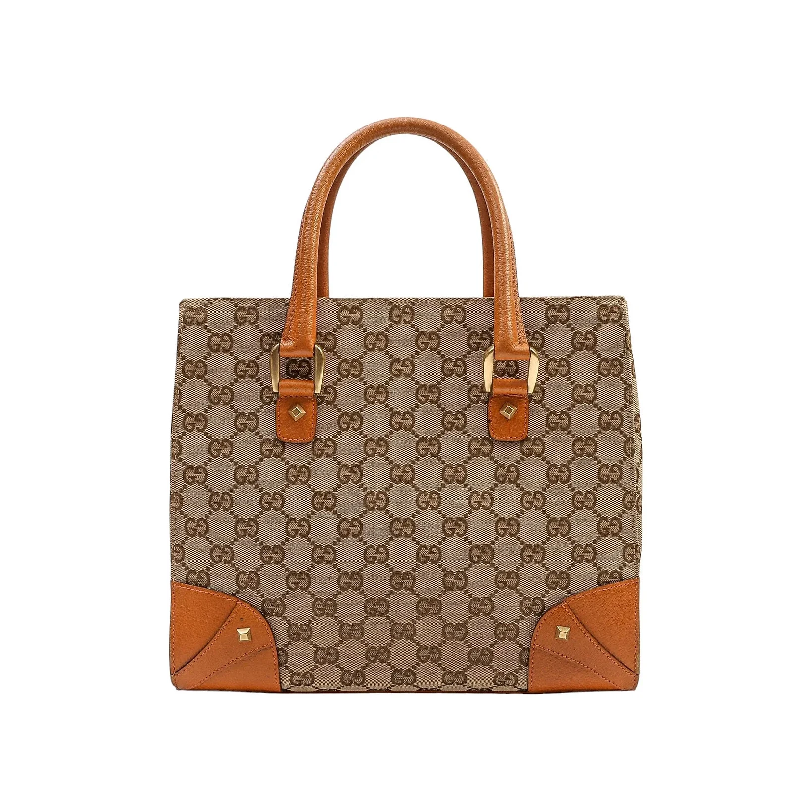 Canvas GG Pattern Handbag Beige/Brown
