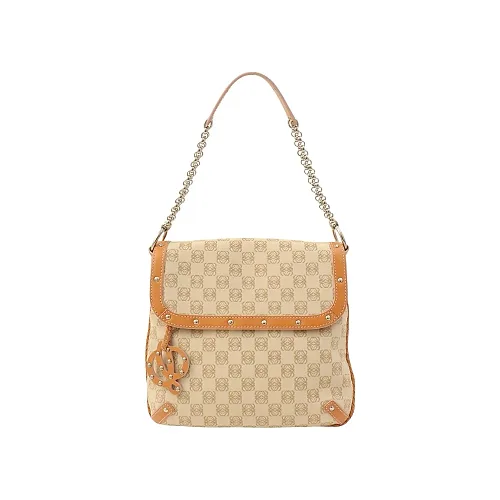 Anagram pattern handbag, beige