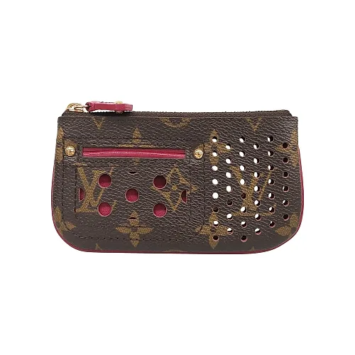 2006 Monogram Perfo Pochette Cles Brown/Fuchsia Coin Case
