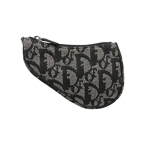 Trotter Pattern Saddle Coin Case Gray/Black