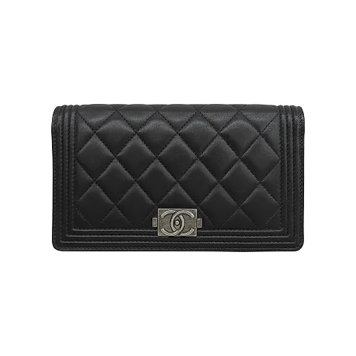 Circa 2012 Boy Chanel Long Wallet, Black