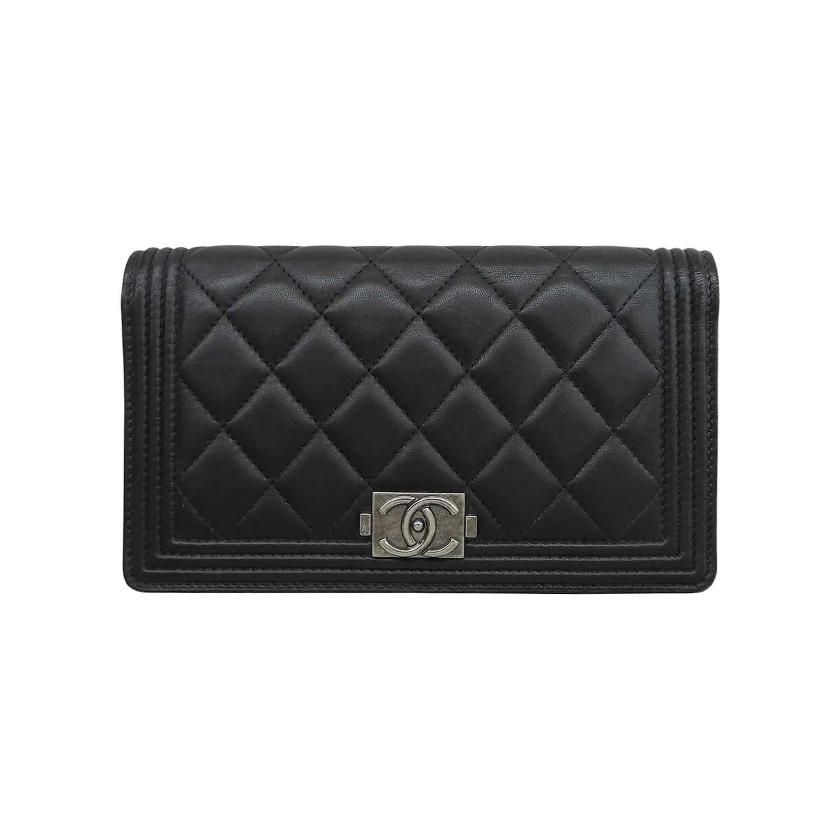 Circa 2012 Boy Chanel Long Wallet, Black