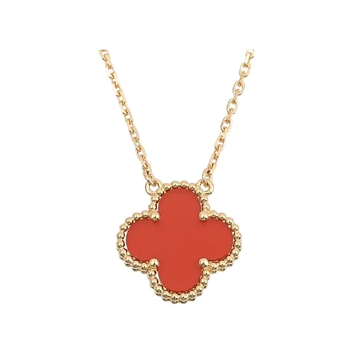 18K Vintage Alhambra necklace, yellow gold/red
