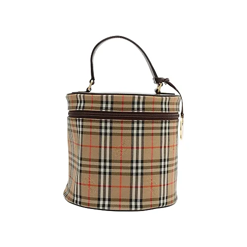 Nova Check Pattern Logo Charm Handbag Beige/Brown