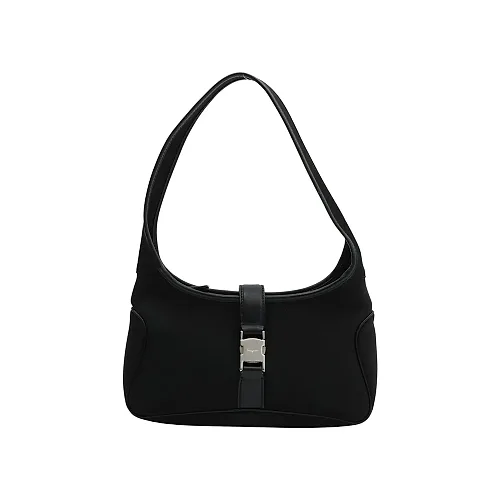 Nylon Varaplate One-Shoulder Bag in Black