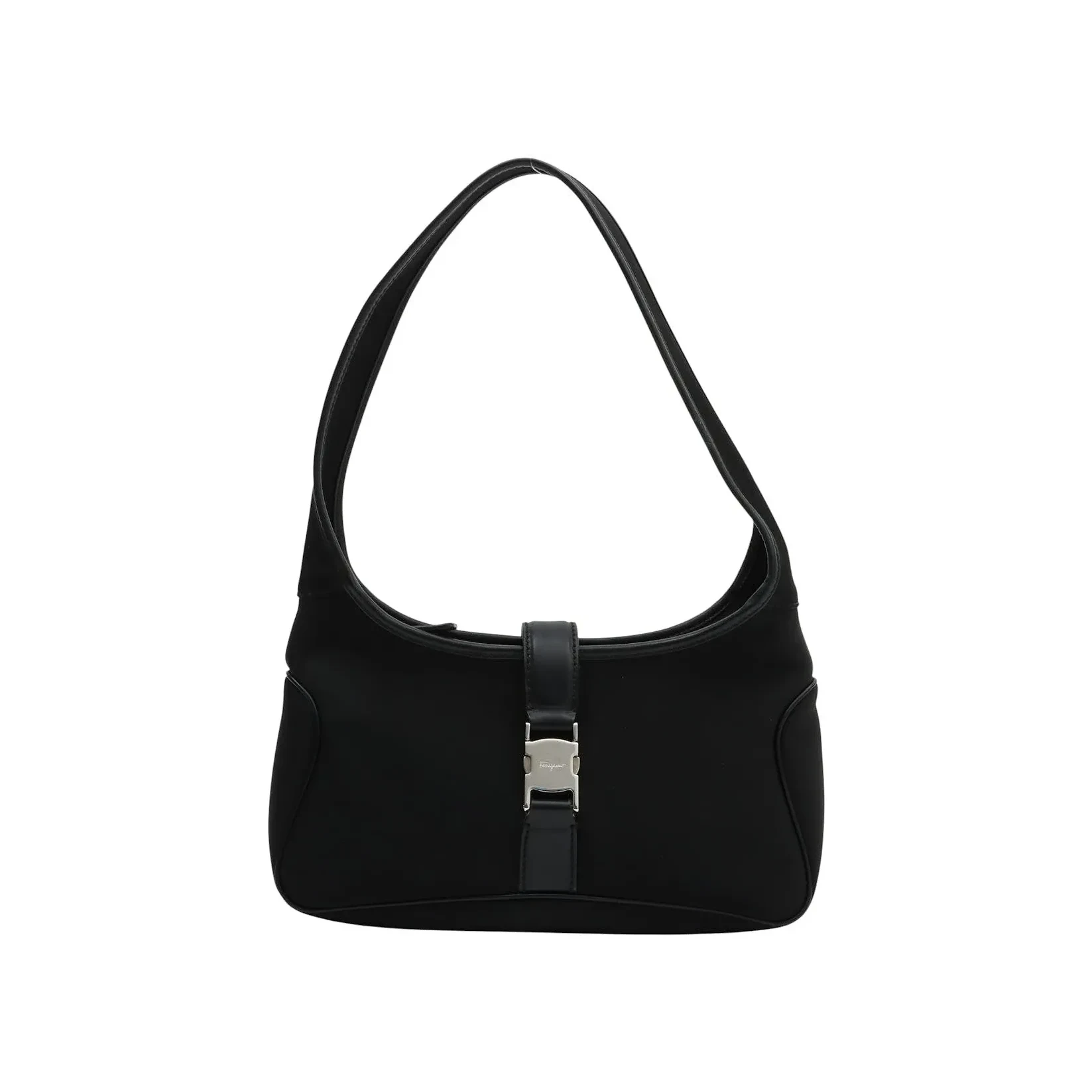 Nylon Varaplate One-Shoulder Bag in Black