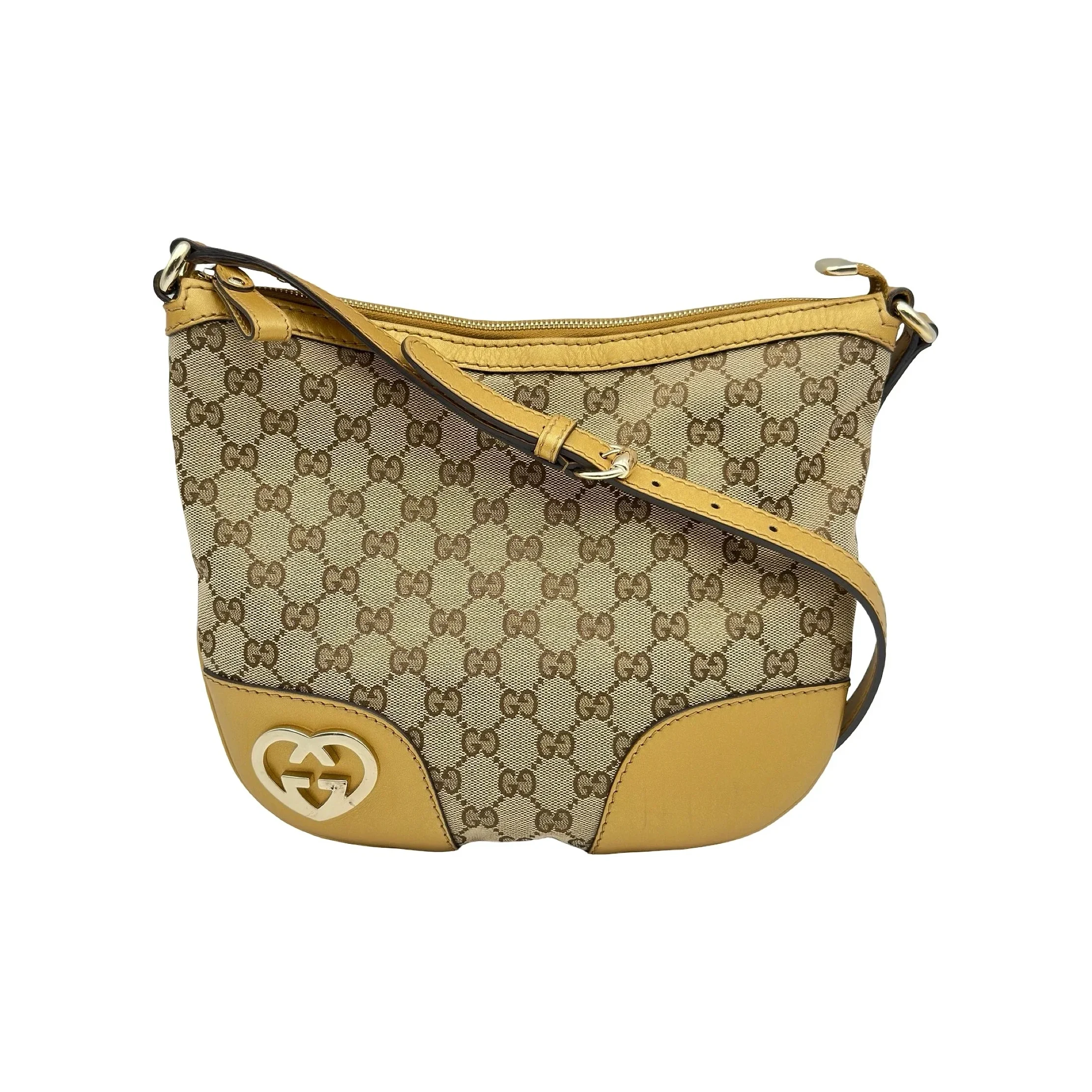 GG Canvas Lovely Heart Shoulder Bag