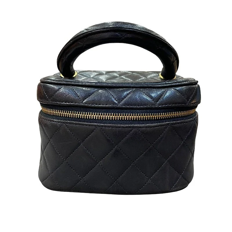 Lambskin Top-Handle Vanity Bag
