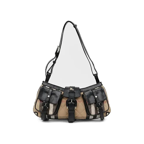 House Check Two-Pocket Shoulder Bag