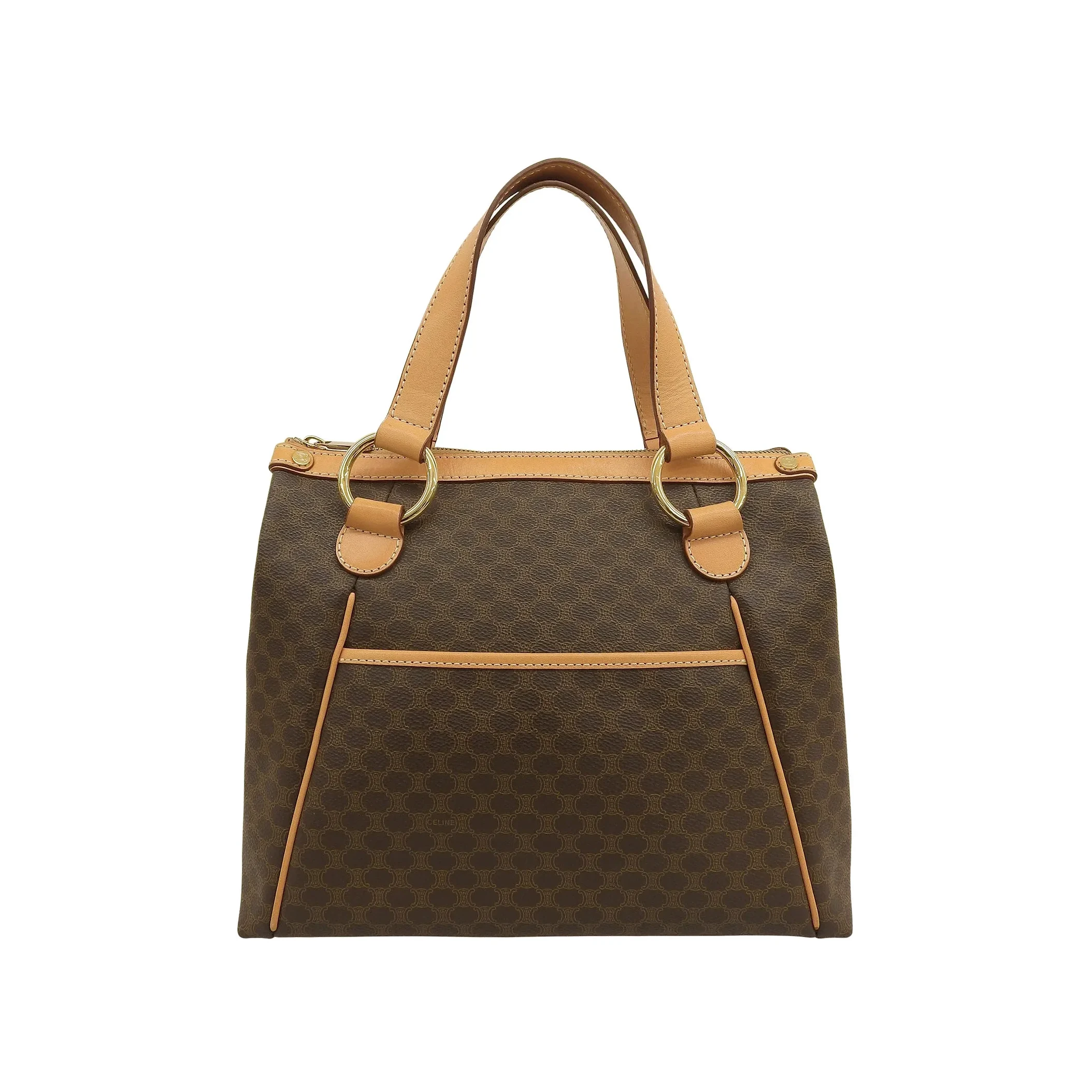 Macadam Pattern Handbag Brown
