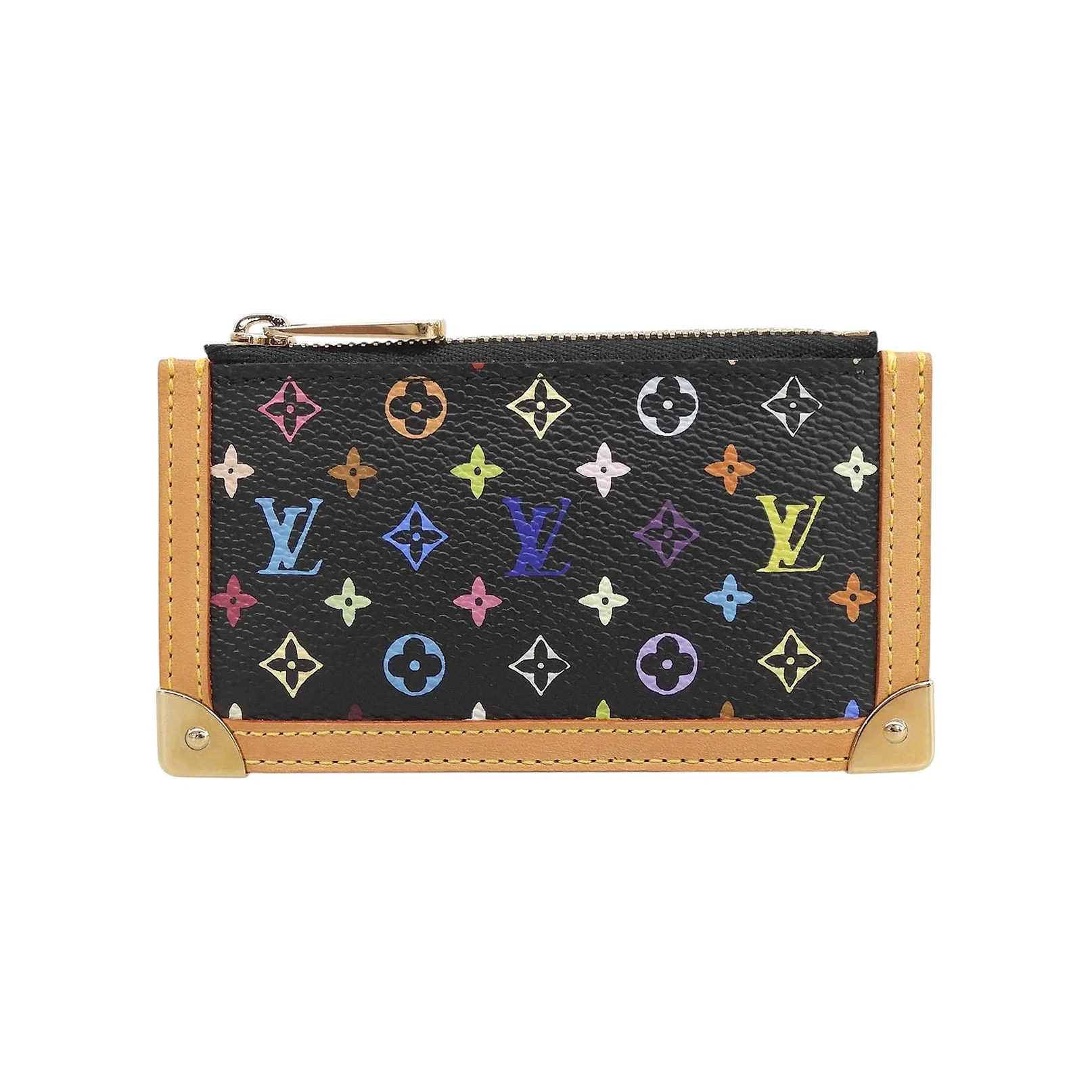 2005 Monogram Multicolore Pochette Clés Noir Coin Case