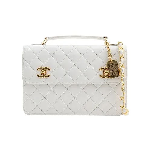 Circa 1990 Double CC Turnlock 2-Way Bag White Other Bags
