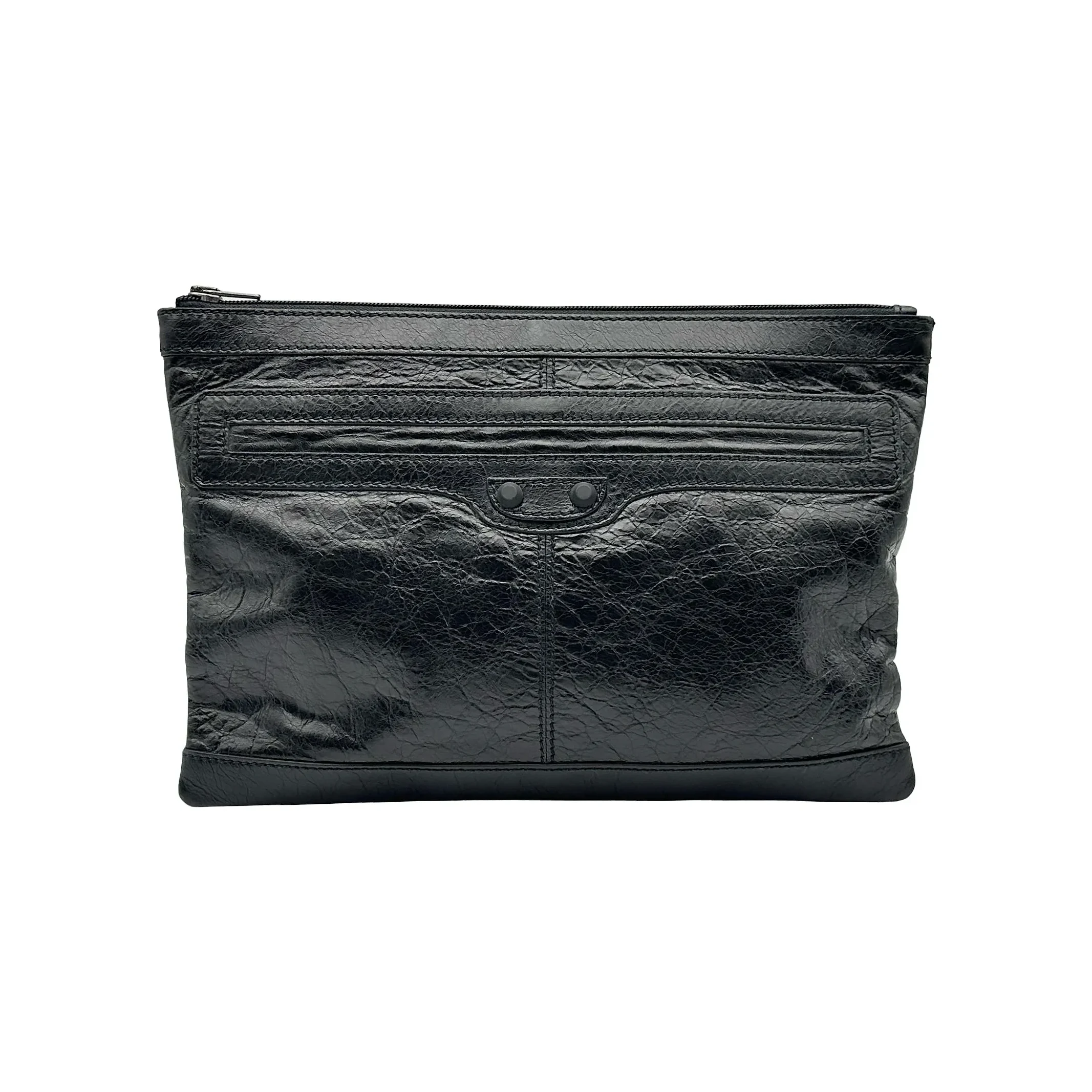 Black Leather Clutch