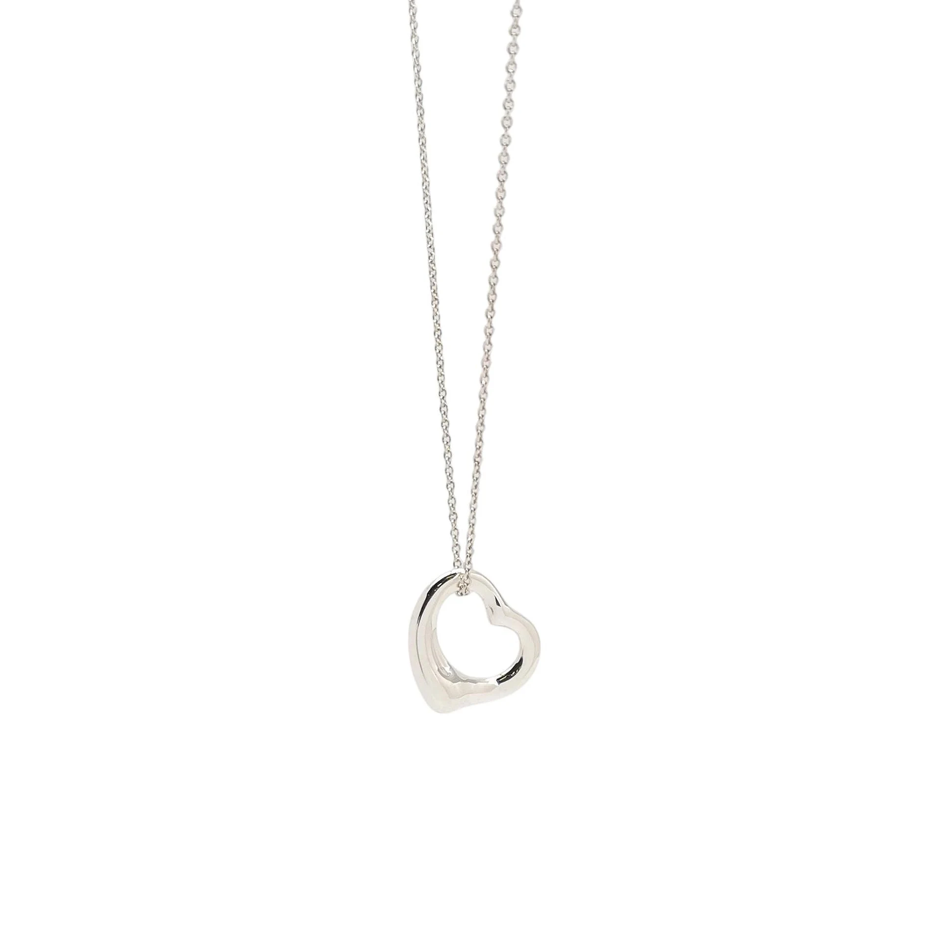 Tiffany & Co. Elsa Peretti Open Heart Sterling Silver Necklace