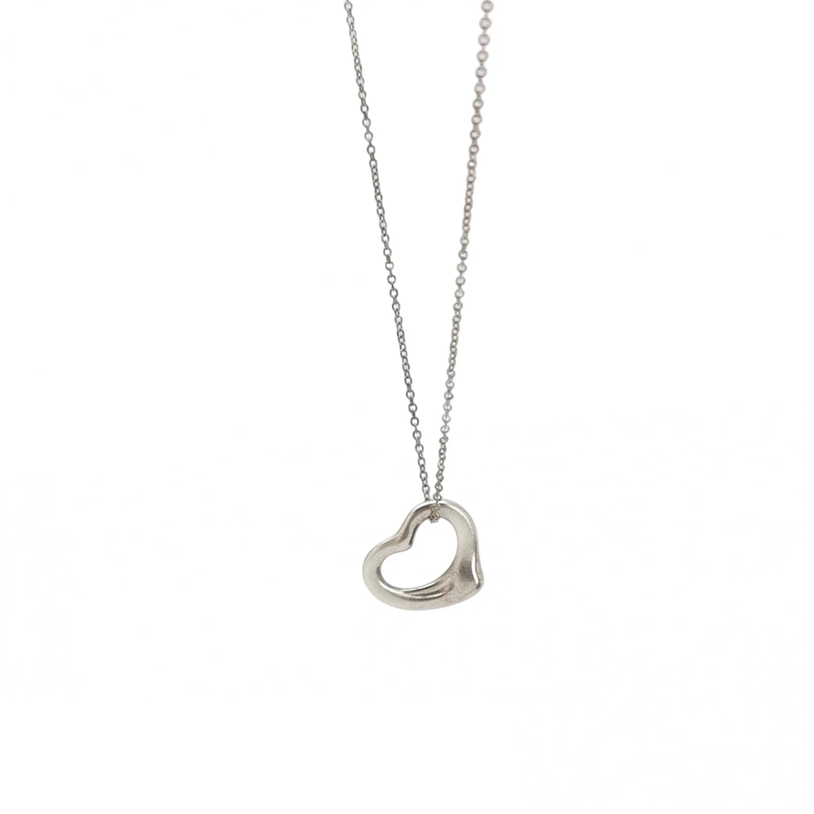 Tiffany & Co. Elsa Peretti Open Heart Sterling Silver Necklace