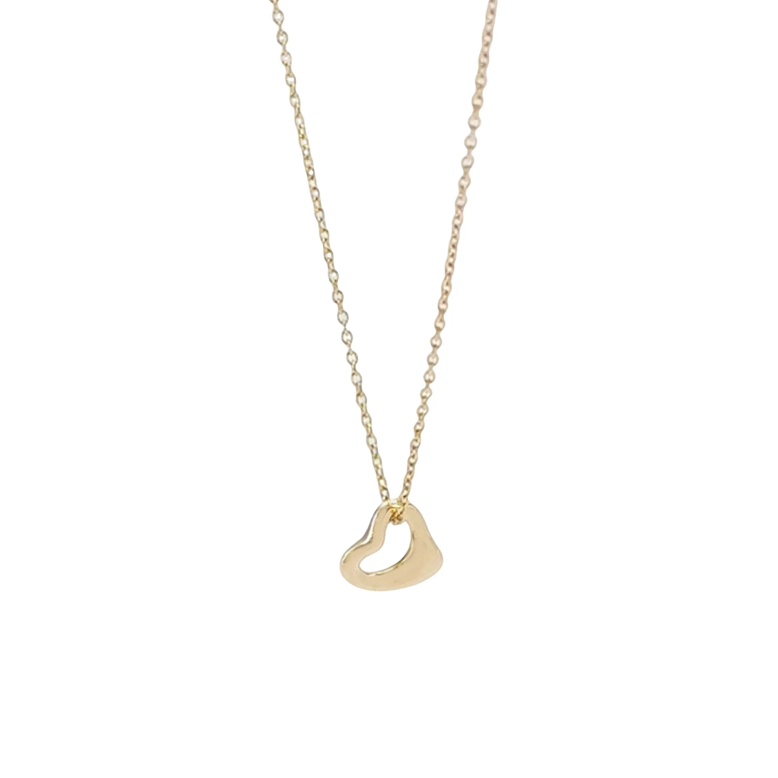 Tiffany & Co. Elsa Peretti Open Heart Necklace, 18K Yellow Gold