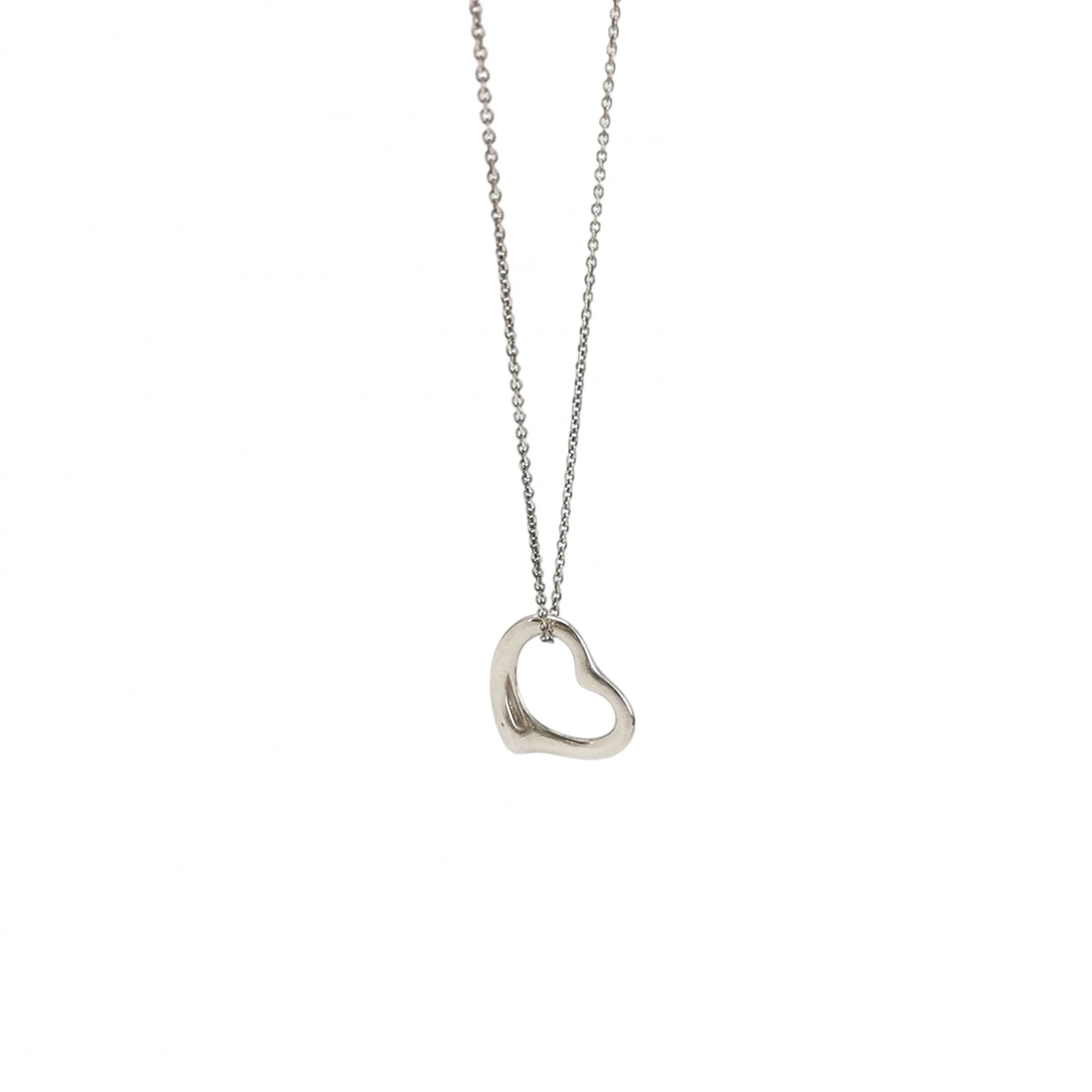Tiffany & Co. Elsa Peretti Open Heart Sterling Silver Necklace