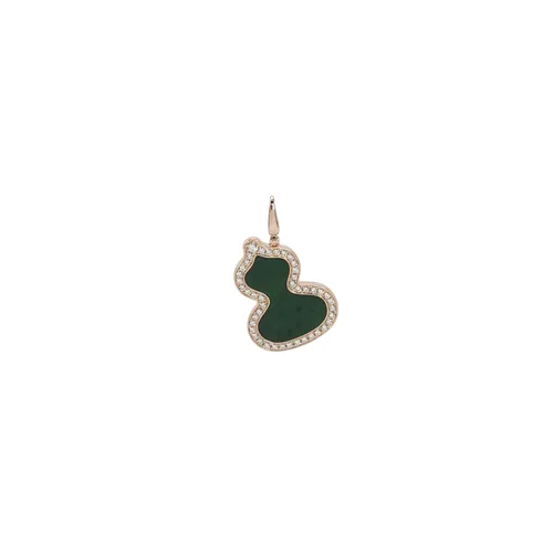 Qeelin Wulu Pendant, 18K Rose Gold, Diamond and Jade