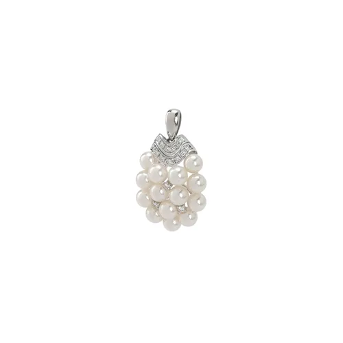 Tasaki Pendant, Platinum PT900, Diamond and Pearl