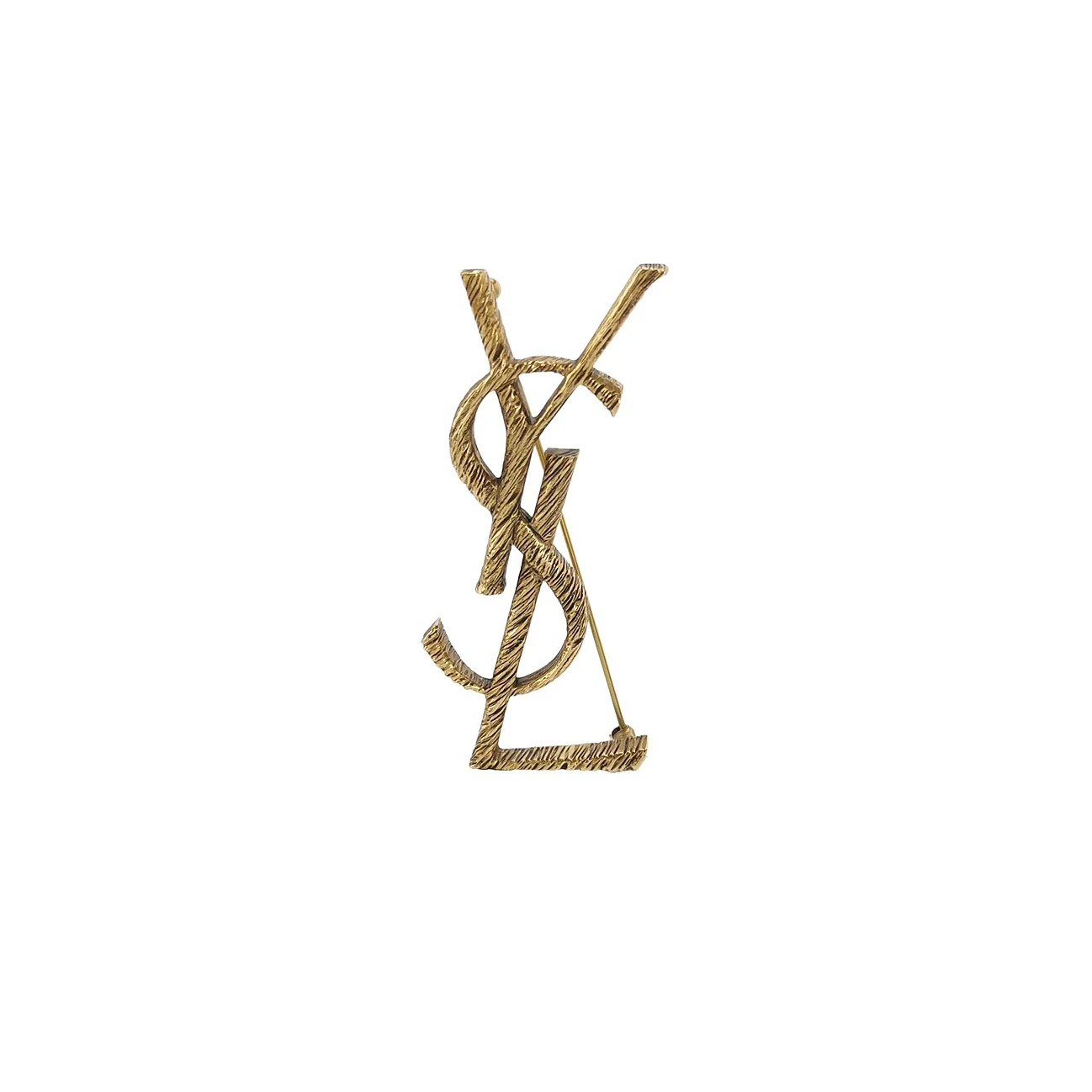 Saint Laurent Le Cassandre Logo Brooch